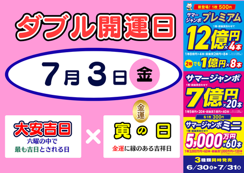 7月3日W開運日